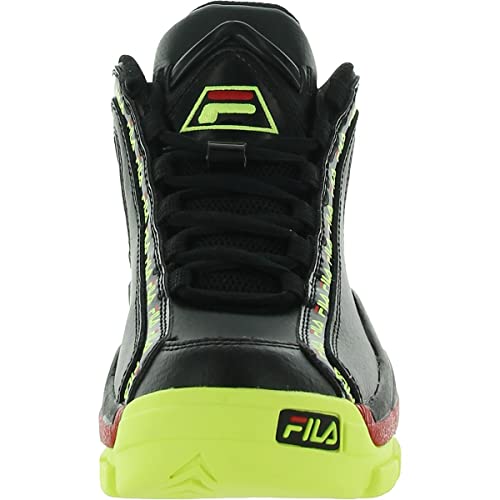 Fila Boy's Grant Hill 2 Repeat (Big Kid) Black/Safety Yellow/Fila Red 5 Big Kid M #TOP1