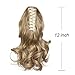Coleta Postiza Corta con Pinza Extensiones de Cabello Natural Clip Coleta Sintética...
