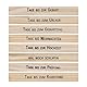 Countdown Holz Würfel - 16 x 6 cm - Tageszähler Kalender mit 8 Sprüchen - Dauerkalender für Hochzeit Prüfung Geburtstag Ruhestand Urlaub Weihnachten