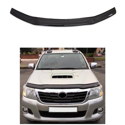 BMY Hood Deflector for Toyota Hillux II 2012-2015, Bug Shield, Black