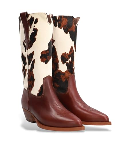 Alpe Para Mujer. 554674 Botas De Piel Western MarróN (37), 3 A 5Cm, Ninguno, Casual - 2