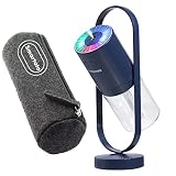 Luftbefeuchter und Luftreiniger 2-in-1 Cool Mist Mini tragbarer 360 ° Rotation Licht Projektion Magic Shadow für Zuhause Büro Auto & 2in1 dunkelblau