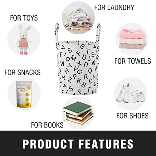 Large Storage Basket For Girls And Boys, Collapsible Laundry Hamper With Long Handles, Toy Bins For Nursery, Kids Room Décor #TOP4