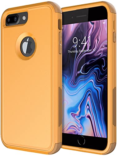Diverbox for iPhone 8 Plus Case, iPhone 7 Plus Case [Shockproof] [Dropproof] [Dust-Proof],Heavy Duty Protection Phone Case Cover for Apple iPhone 8 Plus & 7 Plus (Yellow)