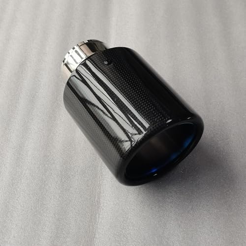 Tubo de escape con borde biselado y acabado de carbono liso
