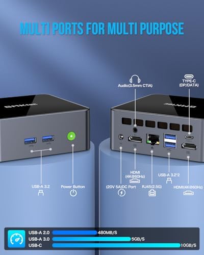 GMKtec M2 Pro S Mini PC Intel Core i7-1185G7 (Turbo 4.8 GHz) Intel Iris Xe — view 7