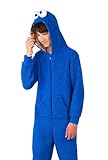 Opposuits Kids Cookie Monster Onesie - Sesame Street One-piece Pajamas - Loose Fit - Including Pockets - Blue - Size: 16 Years