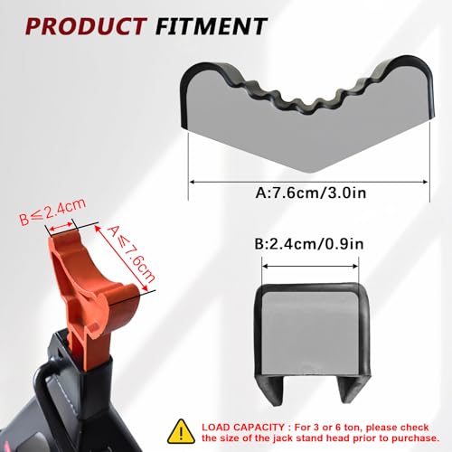 Image of 3Ton Car Jack Stand Pad Rubber Slotted Guard Support Block Lifting Lift Frame Rail Pinch Protector Anti-Slip Floor Cushion (Pack of 3)