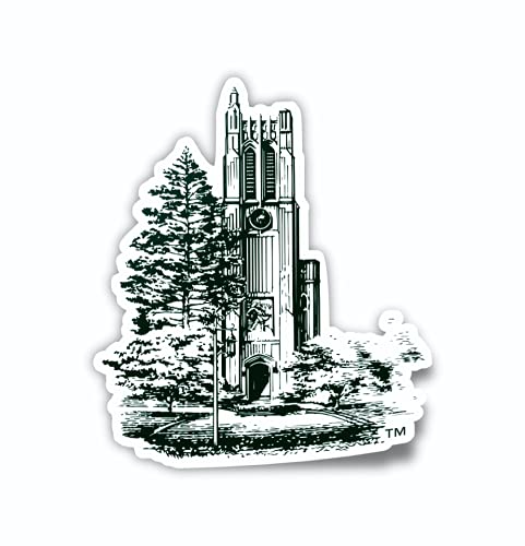 Image of Collegiate NCAA Car Decal Made from Premium Weatherproof Vinyl (Michigan State Beaumont Tower)