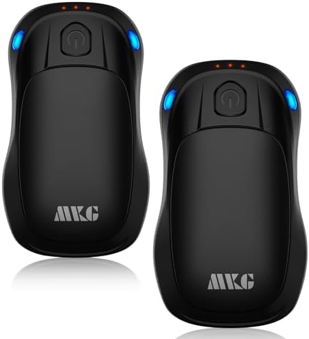 Hand Warmers Rechargeable 2 Pack, MKG Electric Hand Warmer, 20Hrs Long Lasting Reusable HandWarmers with 3 Levels Quick Heat, Portable Pocket Heater for Camping, Hunting, Golf, Women Wen Winter Gift