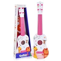 Ziyonix Kids Ukulele Guitar Toy, 42cm Ukulele Instrument with 4 Ajustable Strings, Cartoon Mini Guitar Musical Toy, Music Learning Educational Toys for Toddlers Beginners Boys Girls Gift