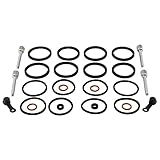 All Balls Racing Front Caliper Rebuild Kit 18-3169 Compatible With/Replacement For Honda CB1100 2013-2014, CBR600RR 2003-2004, CBR954RR 2003, VTR1000SP 2002-2006