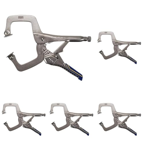 Image of IRWIN VISE-GRIP Welding Pliers, Fast Release, C-Clamp with Swivel Pads, 11-Inch (IRHT82586) (Pack of 5)