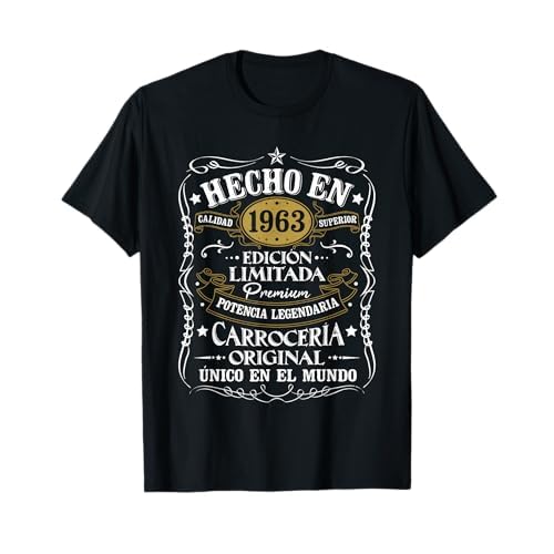 61 Cumpleaños 61 Años Hombre Hecho en 1963 Vintage Regalo Camiseta