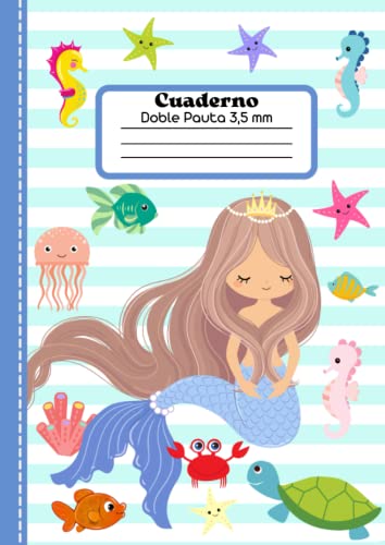 Libreta de dos rayas con margen, 3,5 mm, 100 pagine - Sirena: Libreta doble raya para...