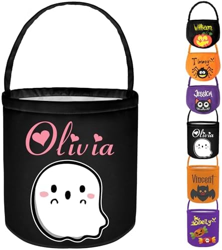 Personalized Halloween Bags for Trick or Treat with Name Customiz...