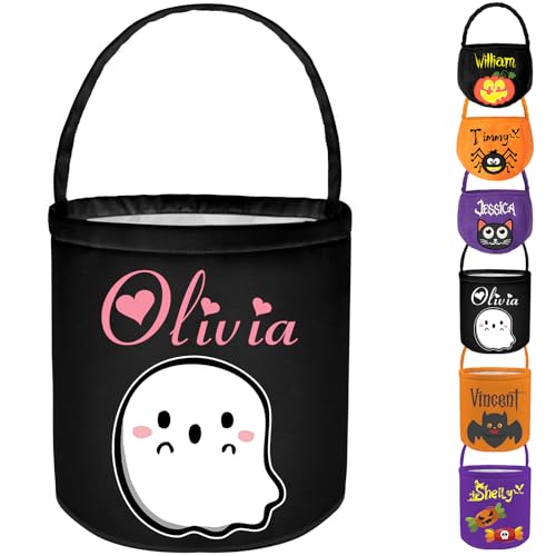 Yananka Personalized Halloween Bags for Trick or Treat with Name ...