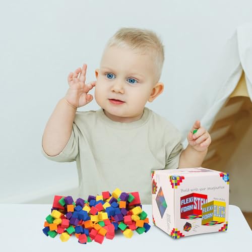 MACULPER Sensorik Spielzeug, Sensorisches Spielzeug, Schaumstoffsteine ​​für Kinderbau, Sticky Hände Spiel-Zeug Training des Gehirns Für 3 4 5 Jahre Und Über Kinder
