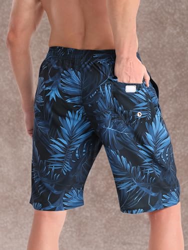 Image of APTRO Men's Long Swim Trunks with Mesh Lining Beach Bathing Suits Board Shorts Swimwear with Pockets and No Mesh