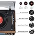ORCC 10-in-1 Vinyl Turntable Record Player with Bluetooth, Turntable with Built-in Speaker CD Cassette and FM/AM Radio Combo, AUX in RCA Out USB MP3 Recording Headphone Jack, Copmact & Portable