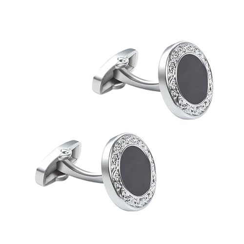 EPMNTHI Round Pattern Cufflinks Men's French Shirt