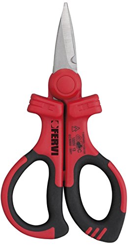 Tijeras para electricista con asas aislados F018 Fervi