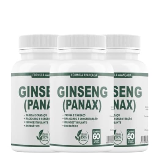 Kit 3x Ginseng Panax - Energize sua Rotina