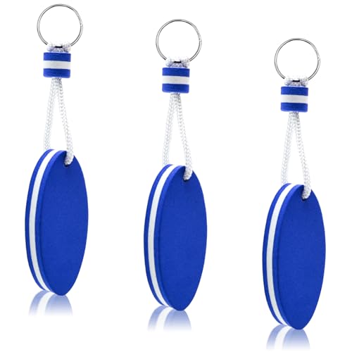 Ovethwin 3 Pack Floating Foam Keychains for Boat Keys, Bright