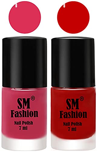 Image of Long Lasting Nail Polish | Nail Paint Combo 7 ml Each) - Set of 2 Dusty Pink-Orange