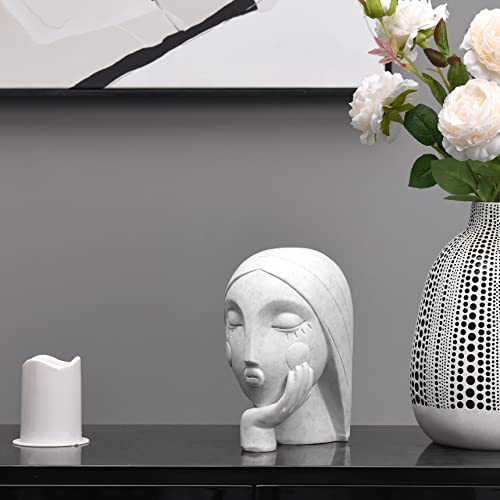 Pointnio Sculptures For Home Decor.head Statues Room Decor Aesthetic,Modern Living Room Decor,Office,Bedroom,Bookshelf Decorative Objects(White) #TOP6