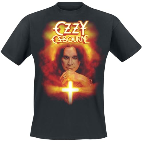 Ozzy Osbourne God Bless Hombre Camiseta Negro S 100% algodón Regular