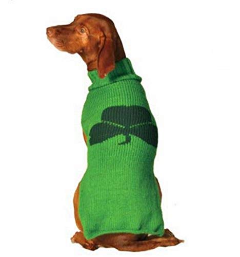 Chilly Dog Shamrock Dog Sweater, XX-Small,Black