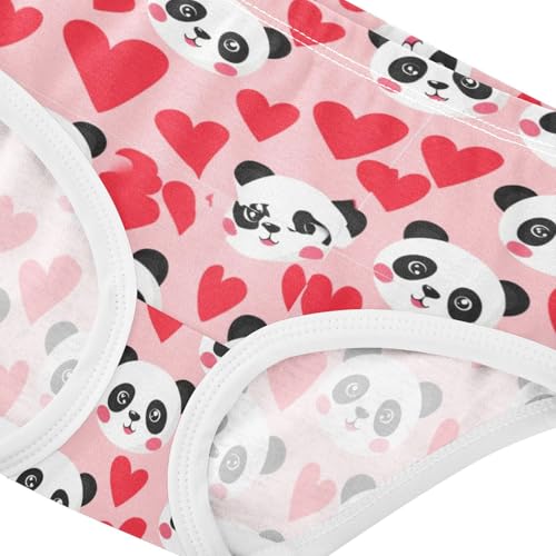 Joisal Cute Panda Red Hearts Toddler Girls Underwear 2t Cotton Little Girl Panties Funny Undies Kids Briefs4