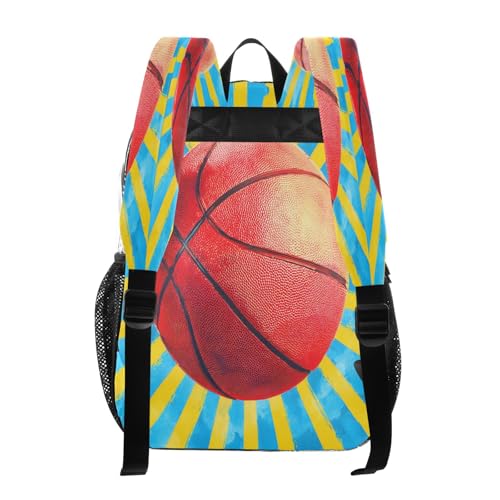 Clear Backpack for School High Contrast Illustration Basketball Art Is Bright Transparent Bookbag for Girls See Through PVC Boy Backpacks3