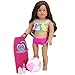Sophia's Bubble Bikini and Beach Accessories Set with Bodyboard, Beach Ball, Water Bottle, and Suntan Lotion 5 Piece Set for 18