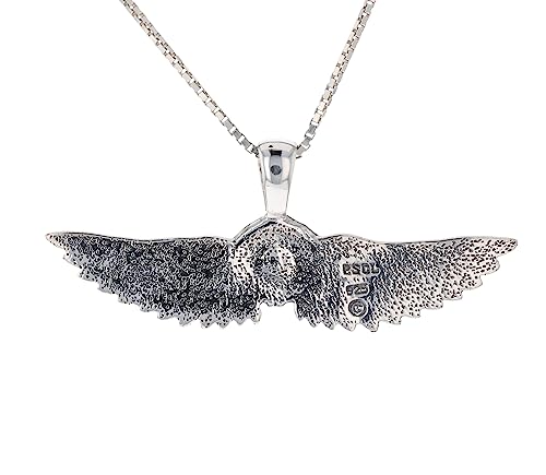 Egyptian Isis Wings Sterling Silver Pendant Necklace 18" Amethyst4