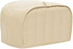 Coton/Polyester Couverture de grille-pain matelassée pour quatre grille-vaisselle en tranches et poussière & Protection des empreintes digitales, lavable à la machine. Rouge