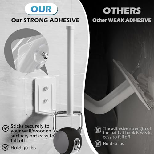 Pacote com 2 organizadores de chapéus de aço inoxidável para bonés de beisebol, organizador de bonés