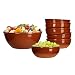 Produktbild MamboCat Tongeschirr Servierschüsseln Set 6X Größe S Ø 12,5 cm + 1x Größe L Ø 18 cm I Mediterrane Schüsseln Mittelalter Geschirr in hochwertiger Handarbeit I Ton-Schüssel Antik Glasiert