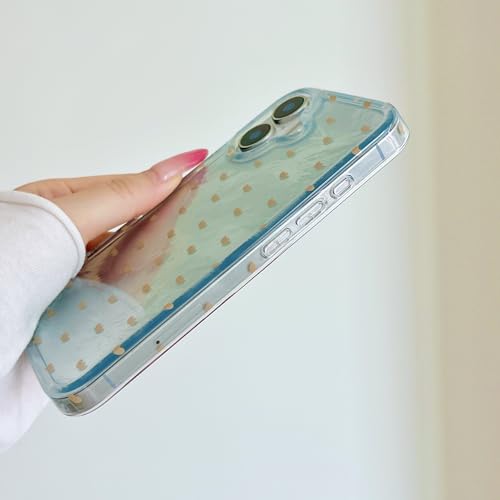 ZUDIISO Cute 3D Blue Heart Case for iPhone 17, Aesthetic Wave Texture Shockproof Protective Cover with Camera Lens Protector Trendy Gift Case for Women (Crystal Blue, for iPhone 17) by ZUDIISO - Used condition - Image 4