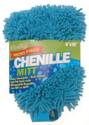 Gant de toilette chenille en microfibre