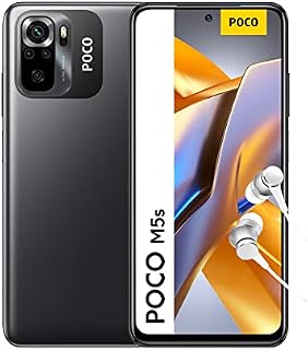 POCO M5s - Smartphone 4+64GB, 6.43 Inch FHD+ AMOLED DotDisplay, MediaTek Helio G95, 64MP AI quad camera, 5000mAh, NFC, Grey (UK Version + 2 Years Warranty) without charger