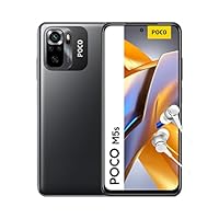 Poco M5s Smartphone+Kopfhörer, 4+64GB Handy ohne Vertrag, 6.43” FHD+ AMOLED DotDisplay, MediaTek Helio G95, 64MP AI Quad-Kamera, 5000mAh, NFC, Grey (DE Version + 2 Jahre Garantie) Ohne Aufladegerät