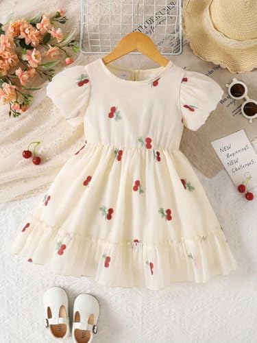Image of TAGAS Floral Print Mesh Insert Ruffle Trim Belted Dress||Frock for Girls||Sleeve Less Dress for ||Fency Dress||(KD-144)