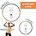 Weighted Hula Hoop for Adults - 2.8lb Detachable Exercise Hoop - Fun & Portable Fitness Circle with Jump Rope, Resistance Band & Carry Bag (Multicolor)