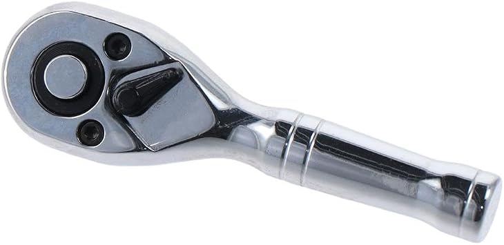 1/4 Inch Drive Stubby Ratchet Mini Quick Release Square Head Wrench Two-Way Ratchet Socket Wrench 72 Teeth