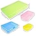 Goodma 24 Pieces Mixed Sizes Colored Rectangular Plastic Boxes Empty Storage Organizer Containers with Hinged Lids for Small Items and Other Craft Projects