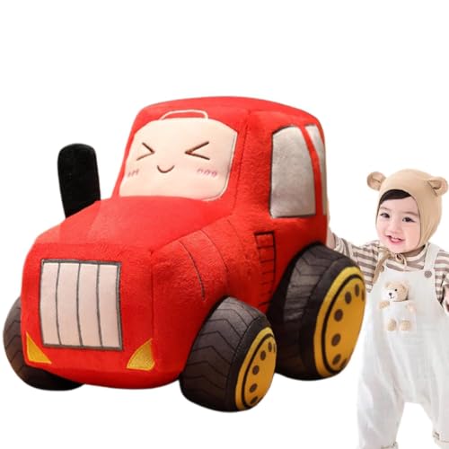 Peluche de tractor infantil y cojín de sofá suave para decoración