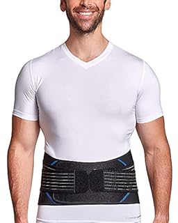 Tommie Copper Pro-Grade Adjustable Support Back Brace and Posture Corrector, Breathable Flex Stability Straps for Lumbar Support, Posture & Muscle Support - Unisex, Black - Large/X-Large