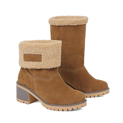 AOSPHIRAYLIAN Snow Boots for Women Chunky Heel Womens Winter Boot...